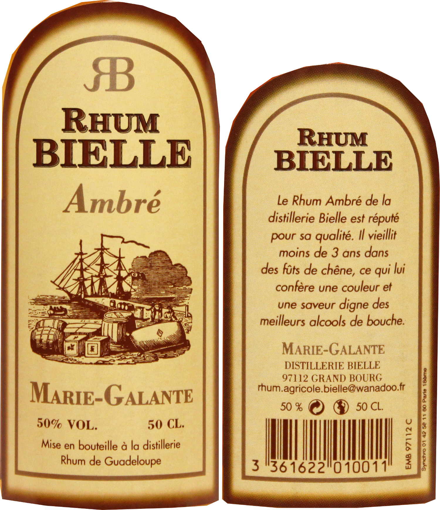 BIELLE - Rhum Ambré - 50%
